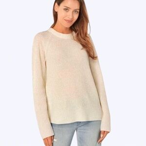 Vince Shaker Rib Knit Crewneck Sweater, Ivory M